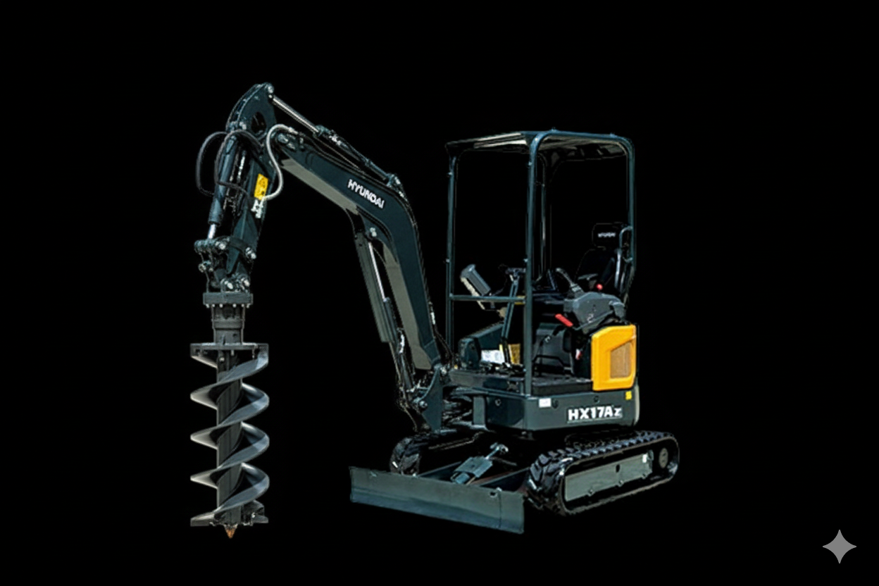 Mini Escavadeira com Broca